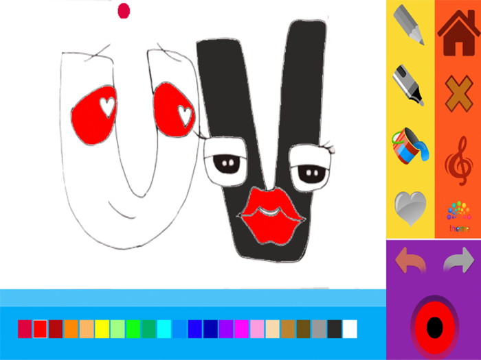 Alphabet coloring lore art