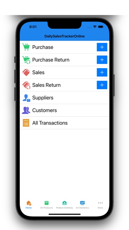 Daily Sales Tracker Online App