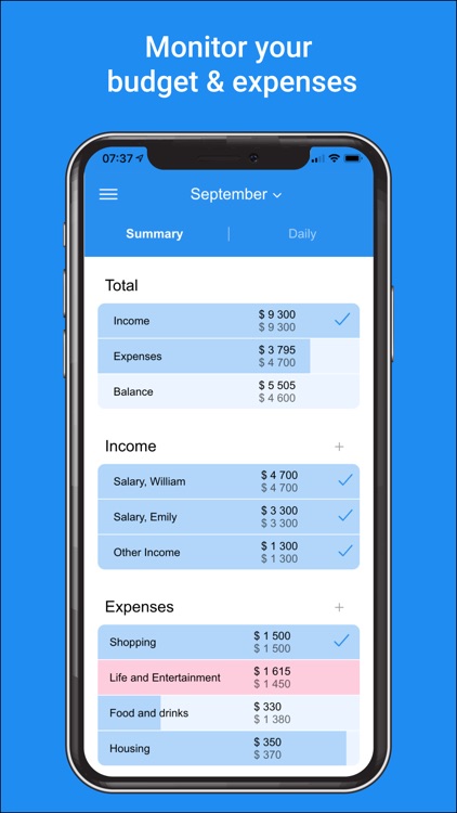 Feasy:family budget