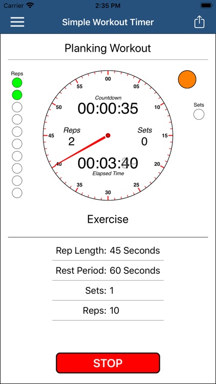 Simple Core Workout Timer