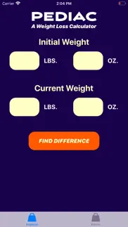 pediac weight calculator iphone screenshot 2