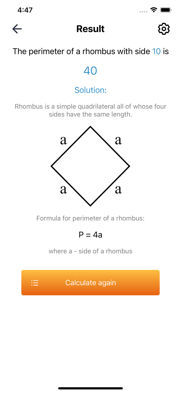 Perimeter calculator