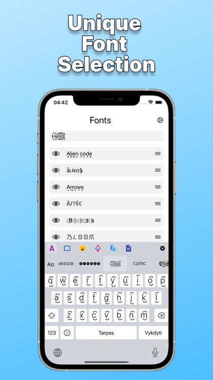 OPT - Font keyboard