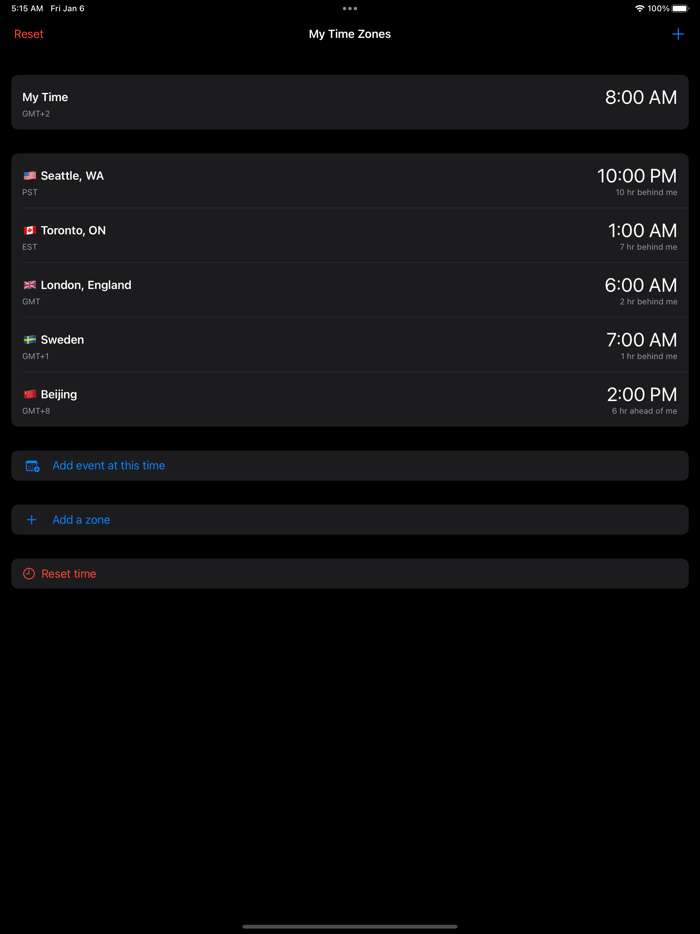 My Time Zones Slick Converter