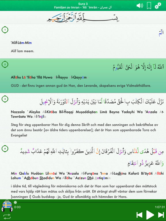 Quran Audio mp3 Pro in Swedish screenshot 3