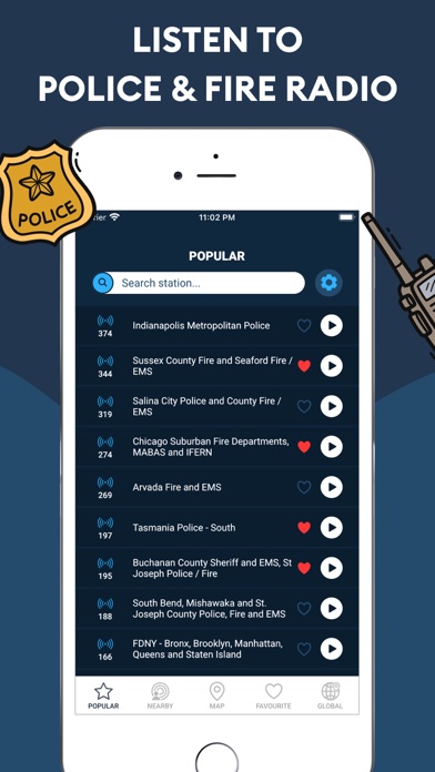 Police＋Fire Scanner Radio USA Screenshot