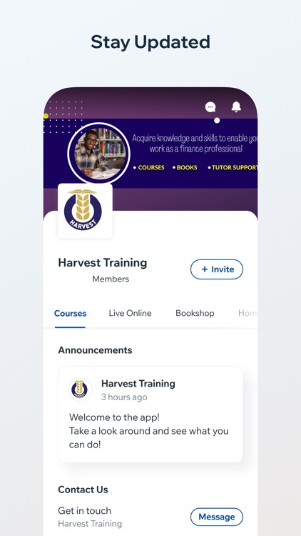 Harvest Courses