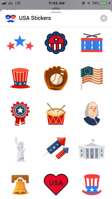 USA Independence Day Sticker screenshot 3