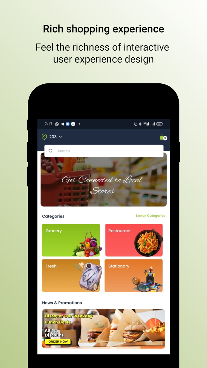Connect OrderGrocery,Food,etc