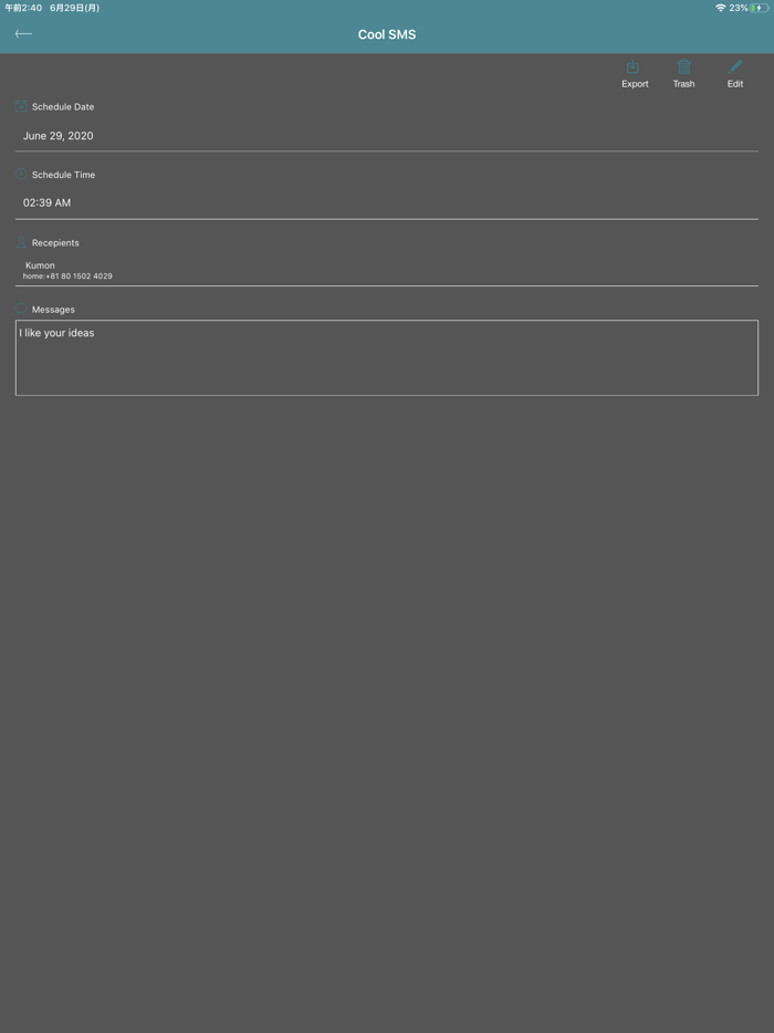 Cool SMS - Plan and Schedule