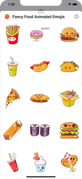Game screenshot Fancy Food Animated Emojis apk