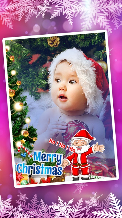 Christmas Photo Frame & Wishes