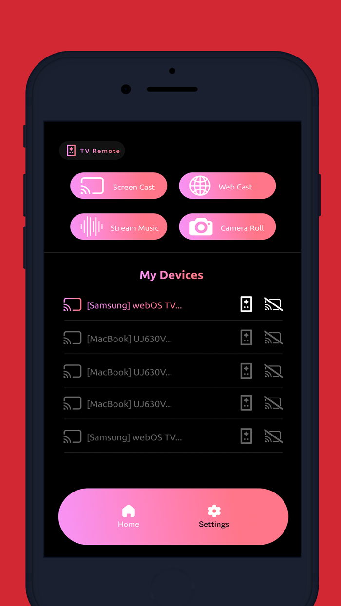 Screen Mirroring - TV Remote