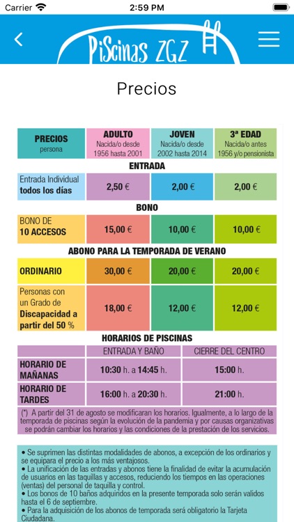 Piscinas de Zaragoza