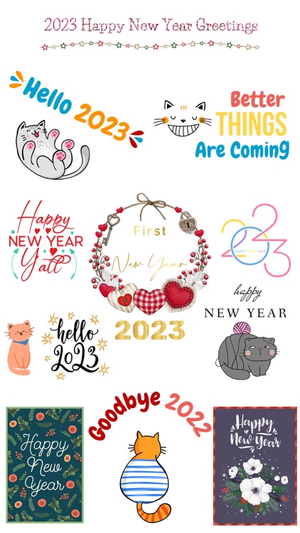 2023 - Happy New Year Stickers