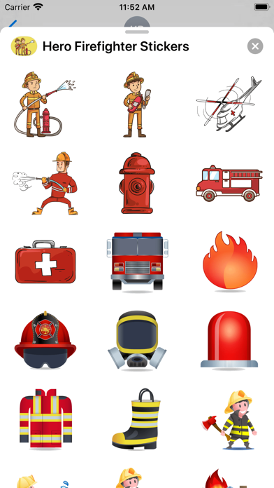 Hero Firefighter Stickers screenshot 2
