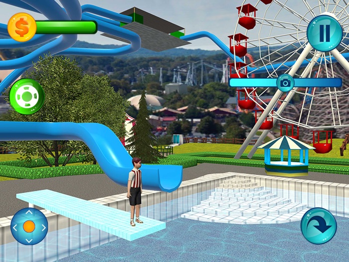 水上滑梯 上坡 赶 3D 亲