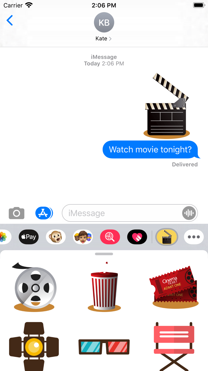 Golden Movie Screen Stickers