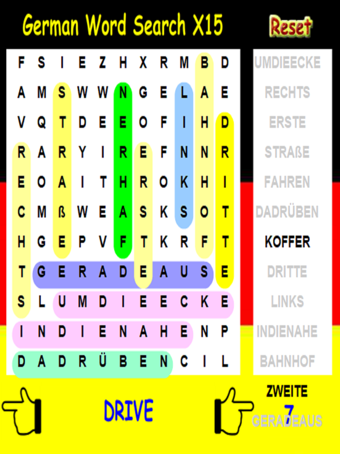 SLX German Word Search Game