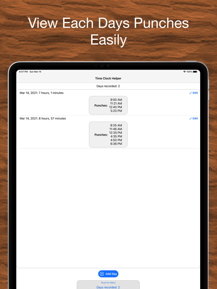 Time Clock Helper - Advanced