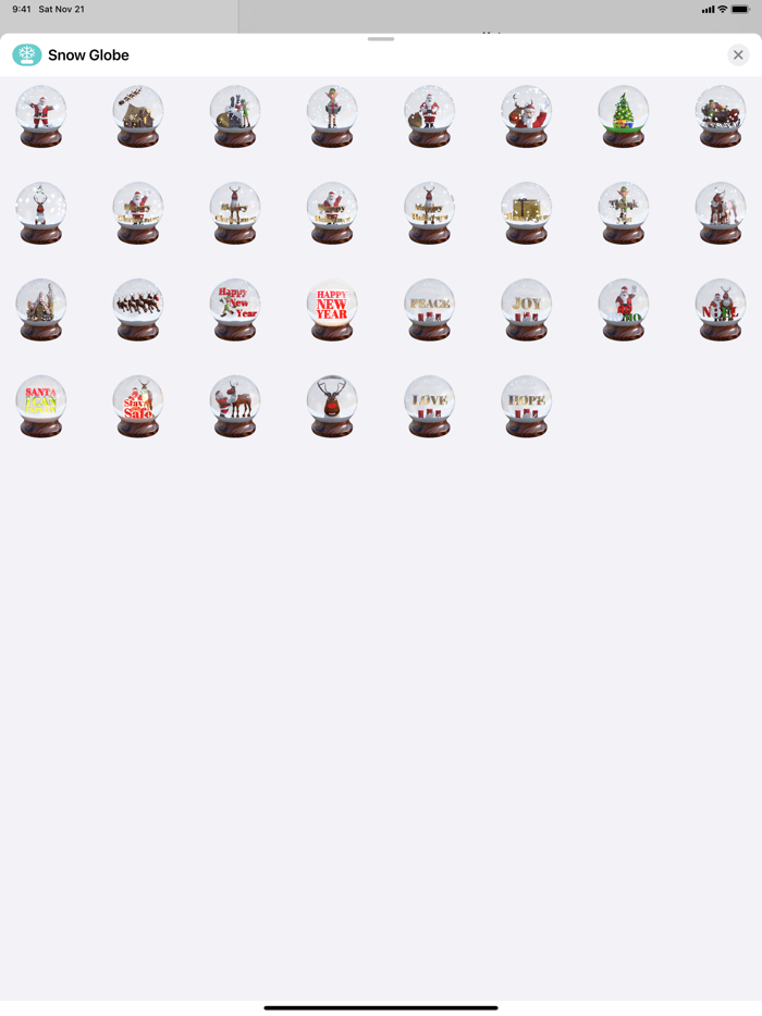 Christmas Snow Globe Sticker