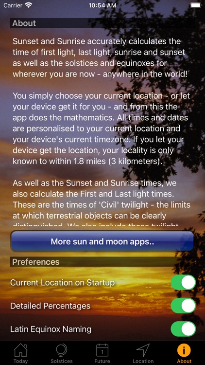 Sunset and Sunrise Times screenshot-4