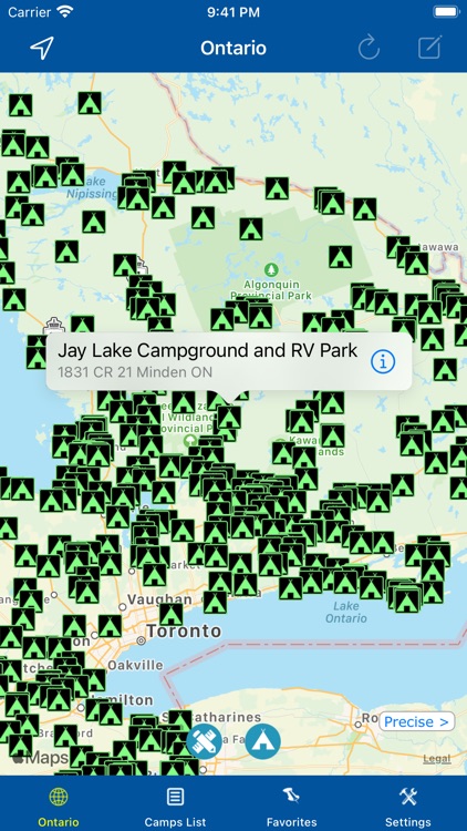 Ontario – Camping & RV spots