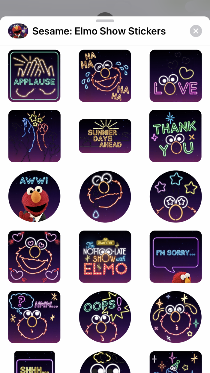 Sesame Elmo Show Stickers