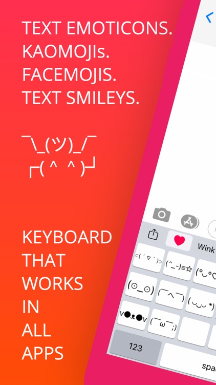 Kaomoji: Keyboard of facemojis screenshot-0