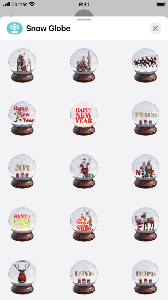 Christmas Snow Globe Sticker