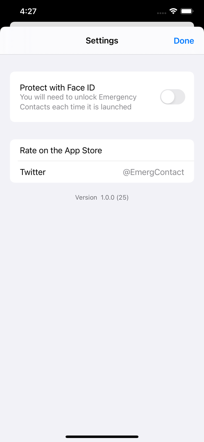 Emergency Contact List