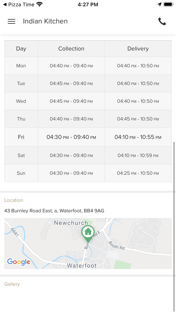 Indian Kitchen Waterfoot