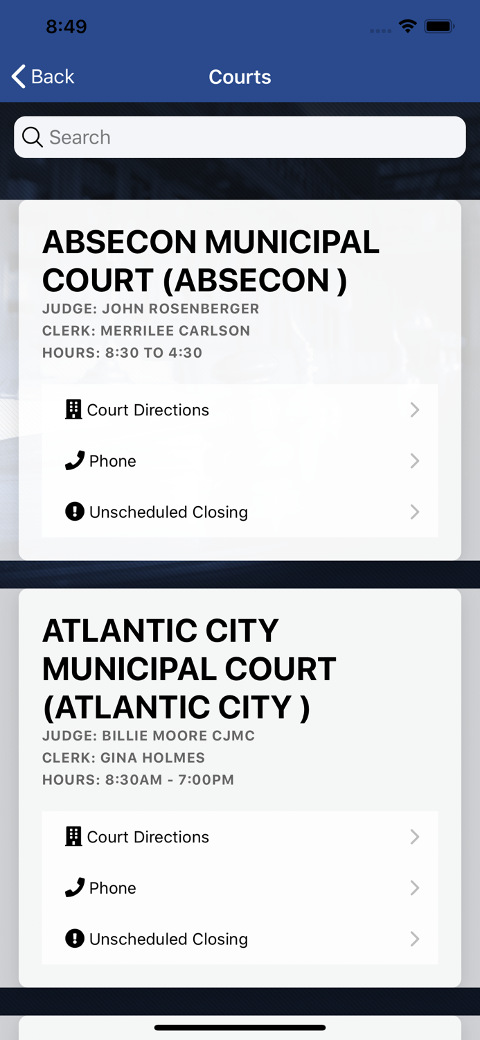 New Jersey Municipal Courts