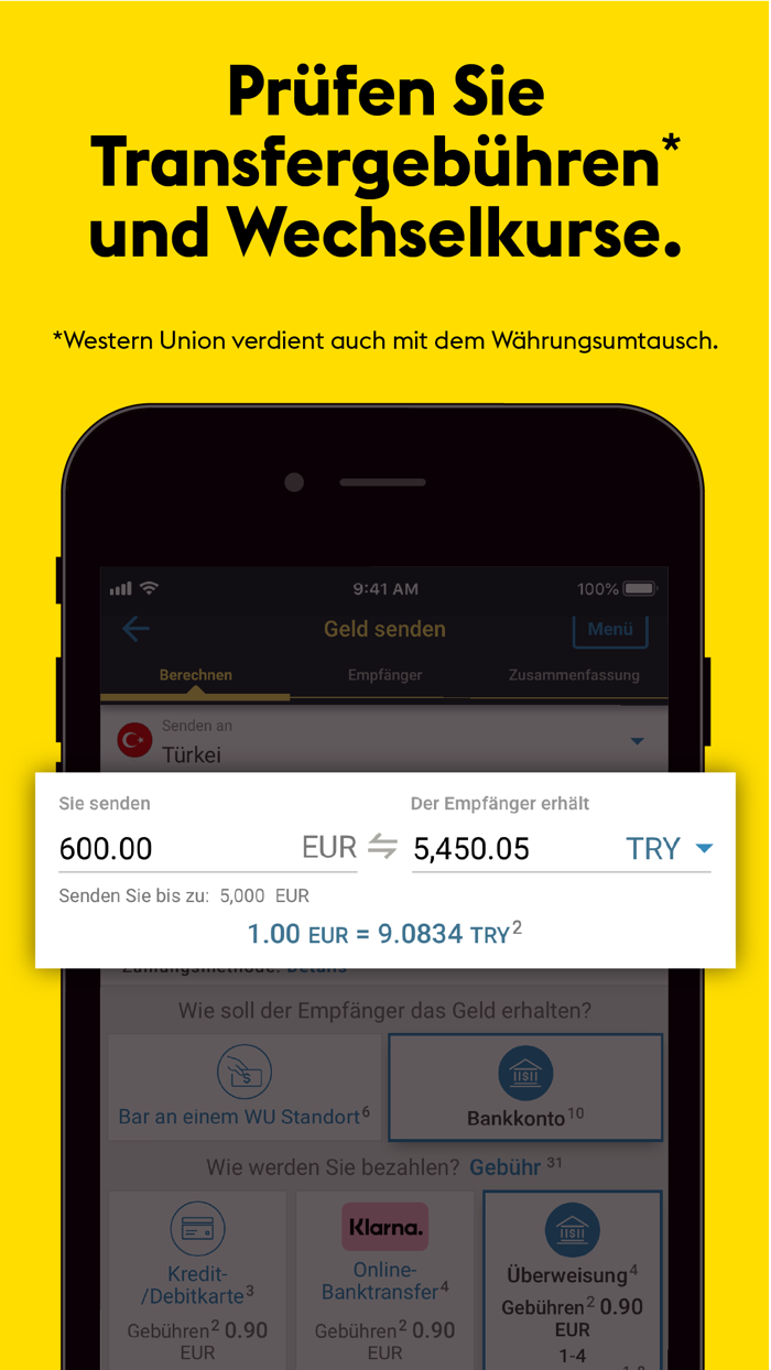 Western Union® Geldtransfer