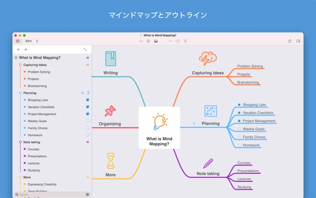 Mindnode Mind Map Outline をmac App Storeで