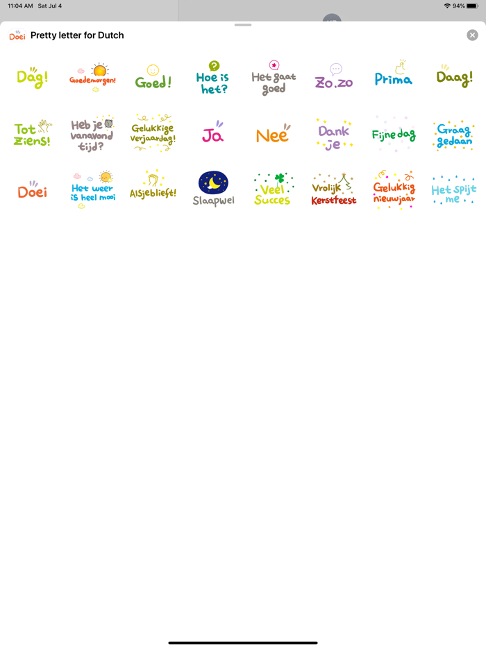 Pretty letter for Dutch