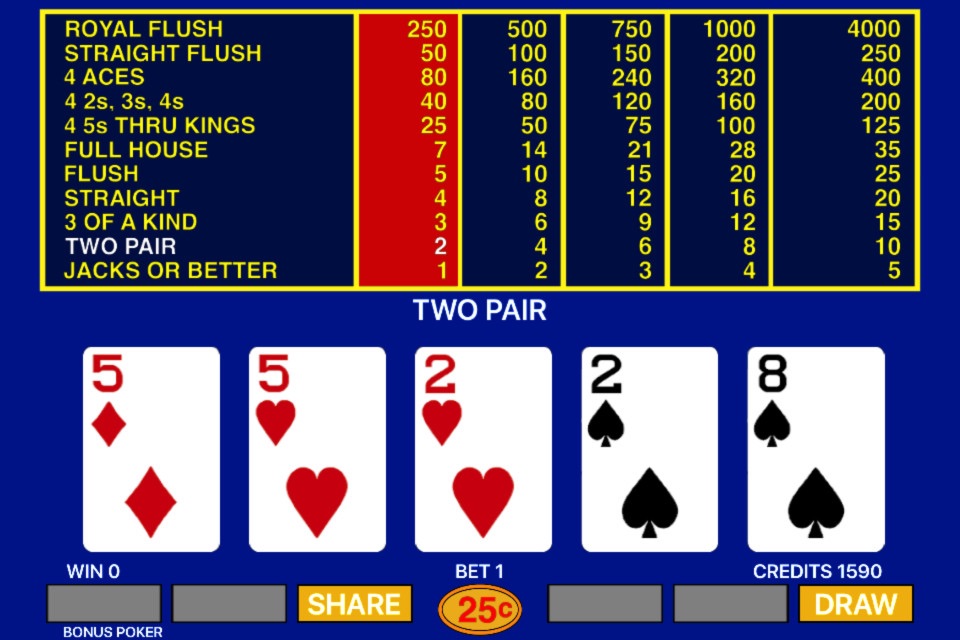 Bonus Video Poker - Poker Game screenshot 2