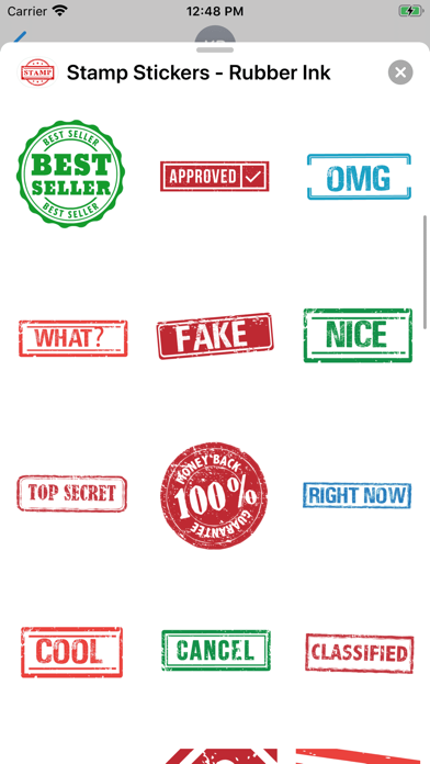 Stamp Stickers - Rubber Ink