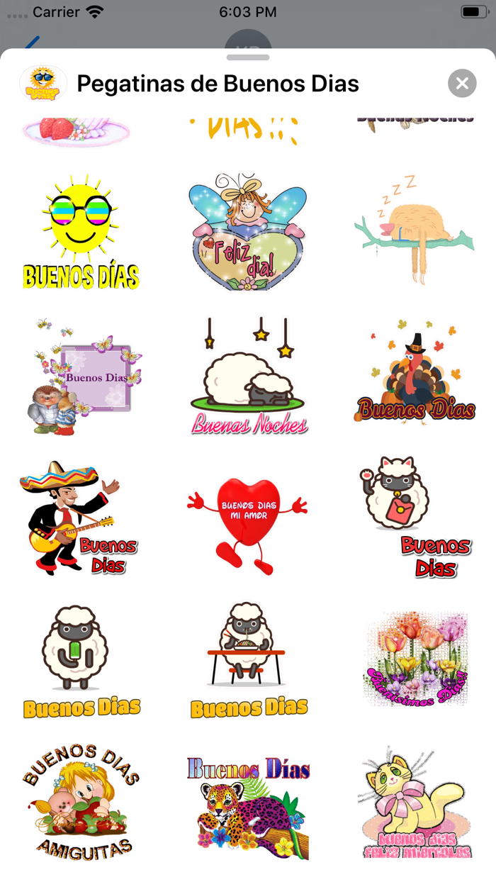 Pegatinas de Buenos Dias