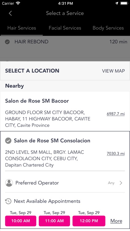 SALON DE ROSE APP