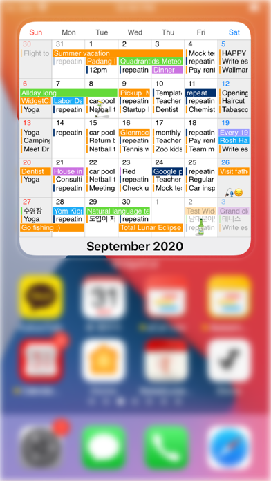Widgetcal カレンダー ウィジェット By Yunasoft Inc Ios 日本 Searchman アプリマーケットデータ