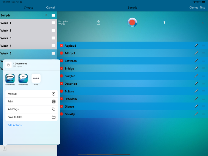 TurboWords Parent/Teacher