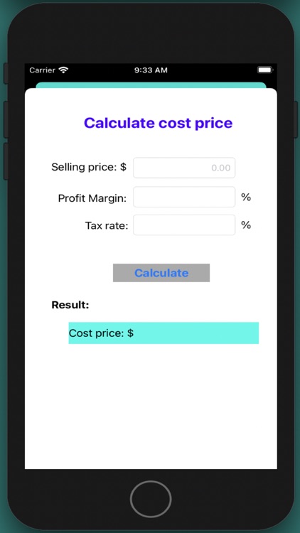 Business Cost Calculation