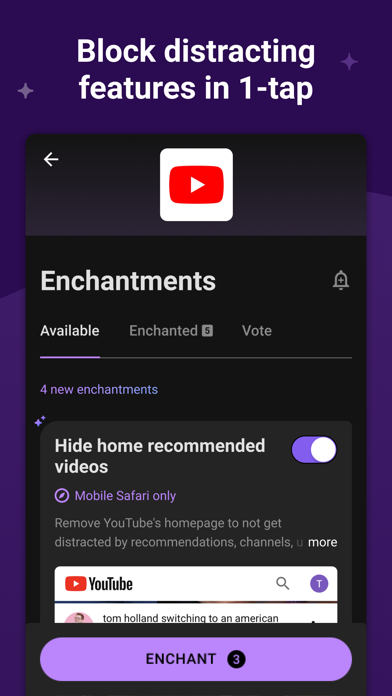 Channel - Remove distractions