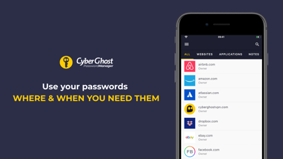 CyberGhost Password Manager Screenshot