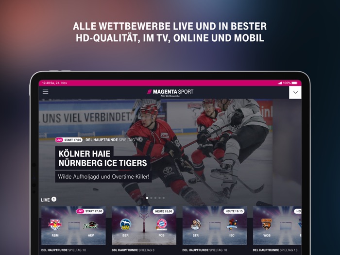 MagentaSport – DEL, BBL live