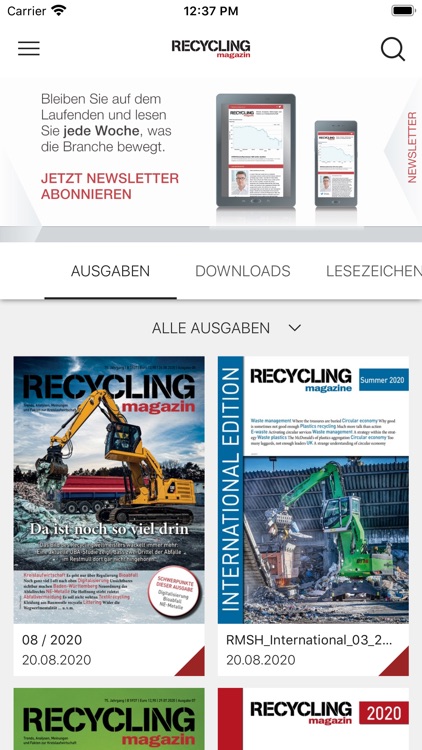 RECYCLING magazin App