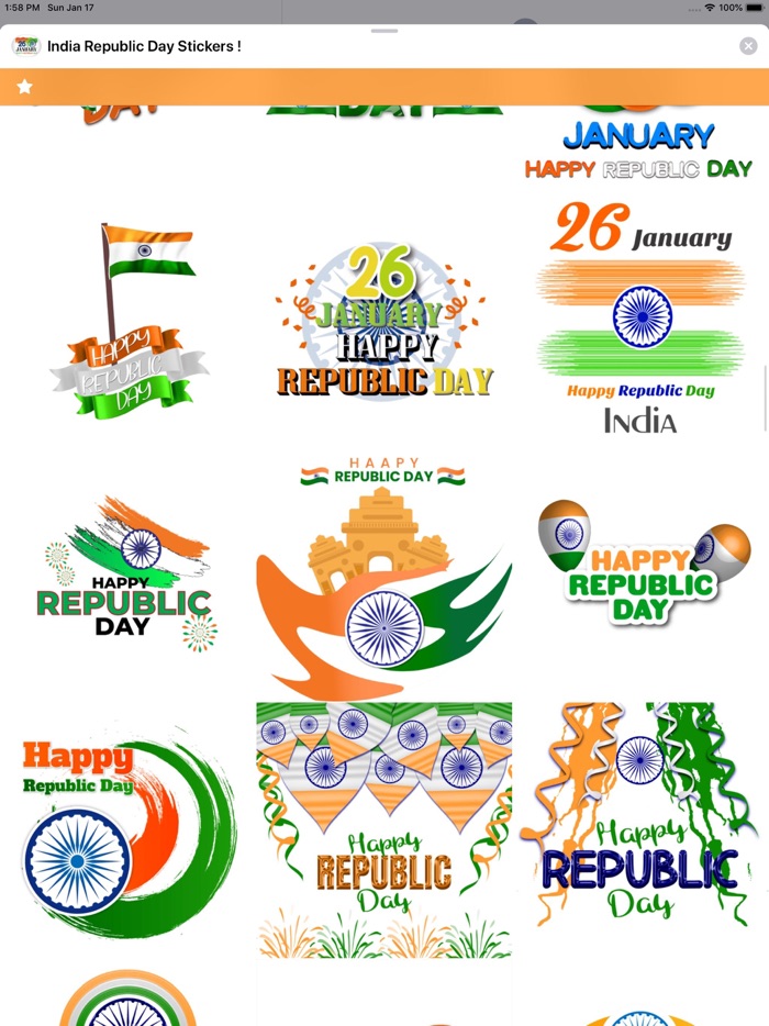 India Republic Day Stickers