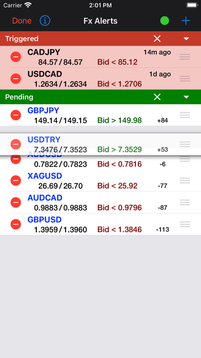 How to cancel & delete Forex Price Alerts from iphone & ipad 3