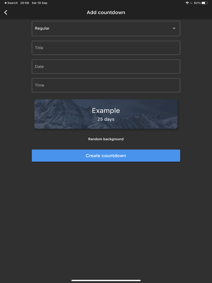 Days until - countdown app
